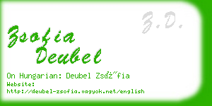 zsofia deubel business card